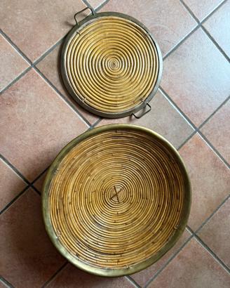 2 pezzi in Rattan anni ‘70