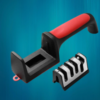 Affilacoltelli Da Cucina A 4 Sezioni Con Base