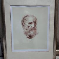 Pietro Annigoni - sanguigna - volto di profeta