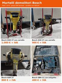 Macchine edili usate Bosch, Norton, Ridgid, Telwin