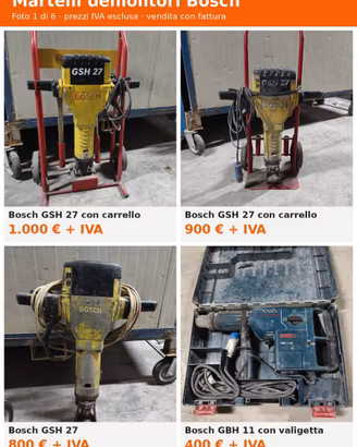 Macchine edili usate Bosch, Norton, Ridgid, Telwin