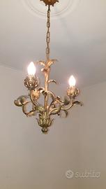 lampadario in ottone - 3 bracci