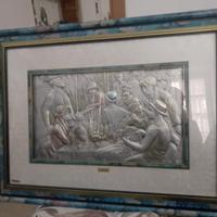 quadro sbalzato in argento 925
