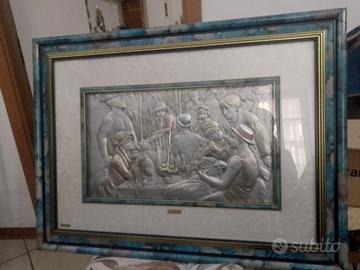 quadro sbalzato in argento 925
