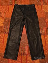 Pantaloni H&M in Ecopelle Nera -Taglia 44 EUR