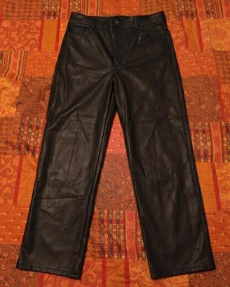 Pantaloni H&M in Ecopelle Nera -Taglia 44 EUR