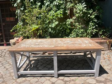 Tavolo da caffe in legno stile shabby