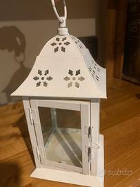 Lanterna bianca porta candela