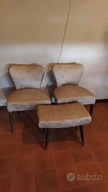 Vintage:2 poltroncine+pouf coordinato