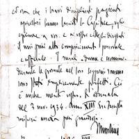 Lettera di Mussolini