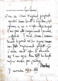 Lettera di Mussolini