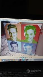 ELVIS POP ART  QUADRO CANVAS CON TELAIO IN LEGNO 