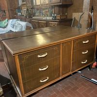 Cassettiera vintage in legno 6 cassetti mobile