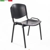 Sedia per sala d'attesa conferenza Plastica NERA