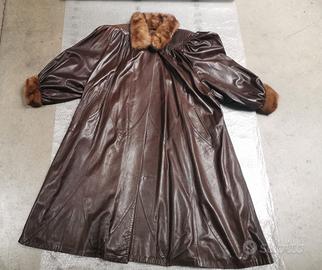 cappotto lungo in vera pelle Pier Mitani 