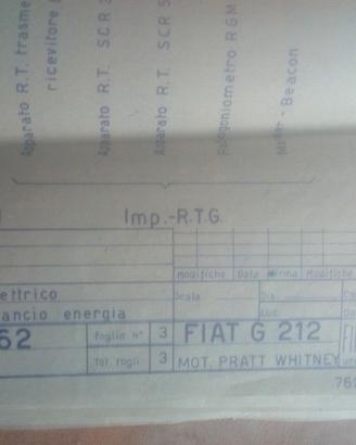 Cartiglio tecnico Fiat G212