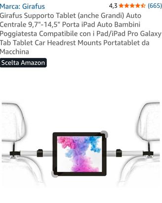 porta tablet da auto