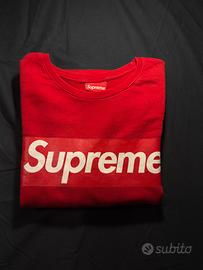 Felpa Supreme rossa con logo frontale
