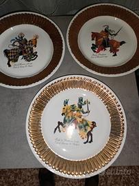 Tris Piatti Vintage Cavalieri - Laveno Richard G.