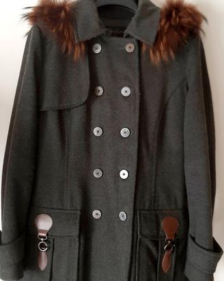 Cappotto vintage  Luisa Spagnoli verde in lana