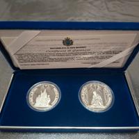 San Marino 5.000 e 10.000 Lire Arg "Giubileo" 2000