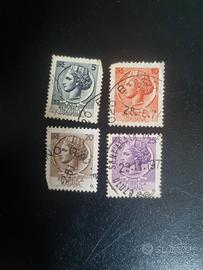 Francobolli Italia Turrita Lire 5-10-20-25