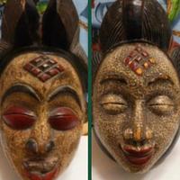 Maschere Africane coppia Punu