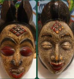 Maschere Africane coppia Punu