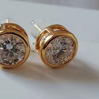 Orecchini oro 18 ct con brillante 1 ct.