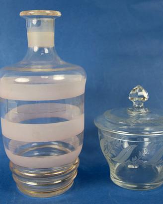 Coppia di vasi " Vintage " in vetro.