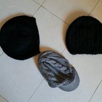 Berretti invernali donna neri e grigi