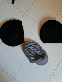 Berretti invernali donna neri e grigi