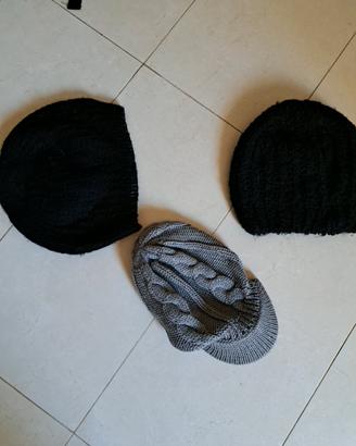 Berretti invernali donna neri e grigi