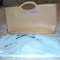 Genny borsa color crema real leather