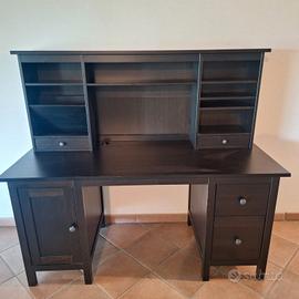 Scrivania + parte sopra Ikea Hemnes nero