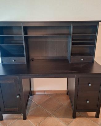 Scrivania + parte sopra Ikea Hemnes nero