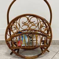 Porta riviste in vimini