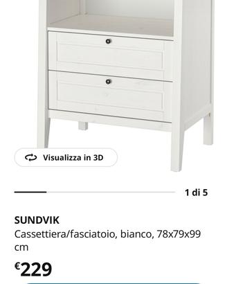 mobile fasciatoio ikea sundvik