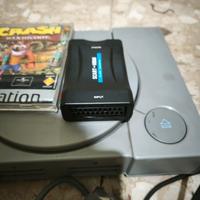 play 1 piu gioco crash adattatore scart e cavo hdm