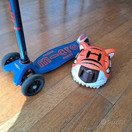 Monopattino Micro Maxi + casco tigre bambino
