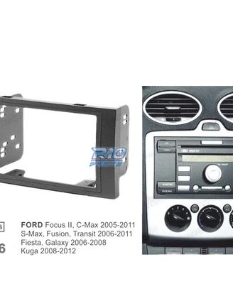TELAIO NERO RADIO 2-DIN PER FORD FOCUS C-MAX S-MAX