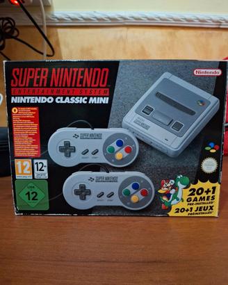 super nintendo classic mini con 21 giochi 