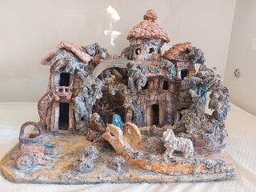 Borgo presepe ceramica RITIRO SU ROMA 
