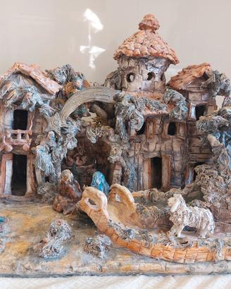 Borgo presepe ceramica RITIRO SU ROMA 