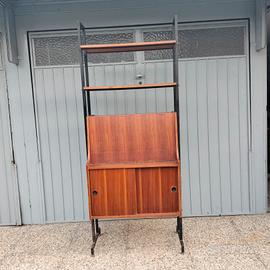 Libreria vintage con mobile bar  anni 60/70