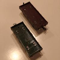 Coppia Carri Merci scoperti a sponde basse vintage