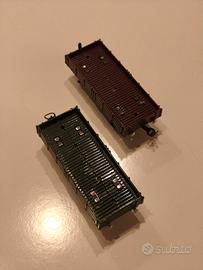 Coppia Carri Merci scoperti a sponde basse vintage