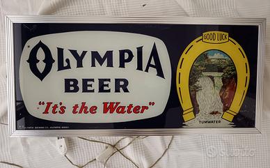 Insegna luminosa vintage anni 50 Olympia Beer
