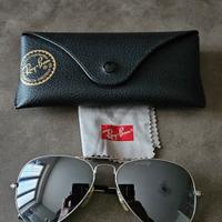 occhiali ray-ban aviator a specchio 
