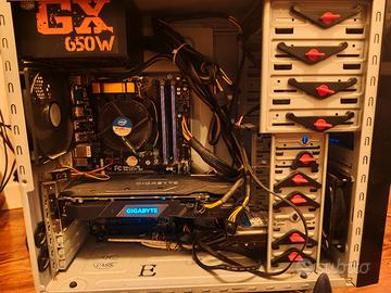 PC Desktop + monitor FHD Asus 